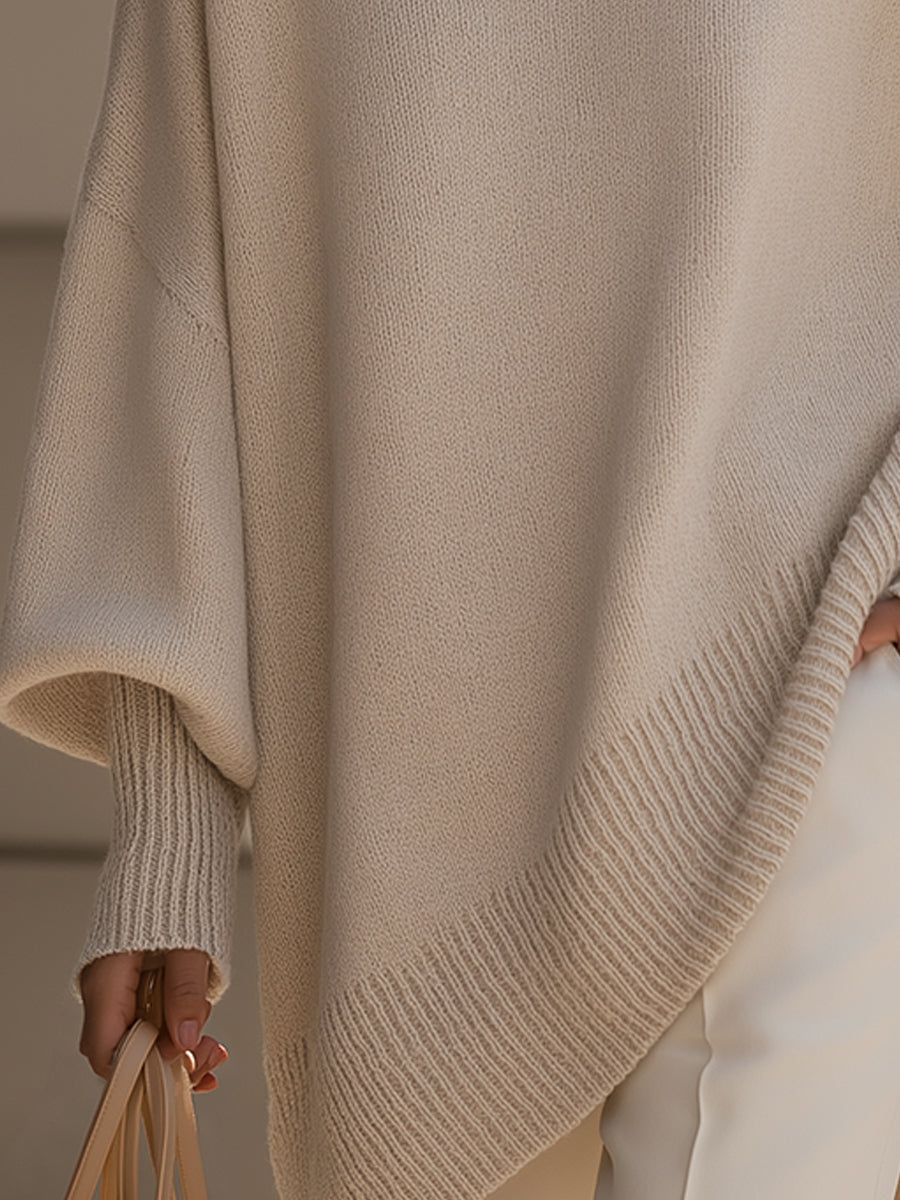 Jessika | Oversized Draped Wide-Neck Sweater