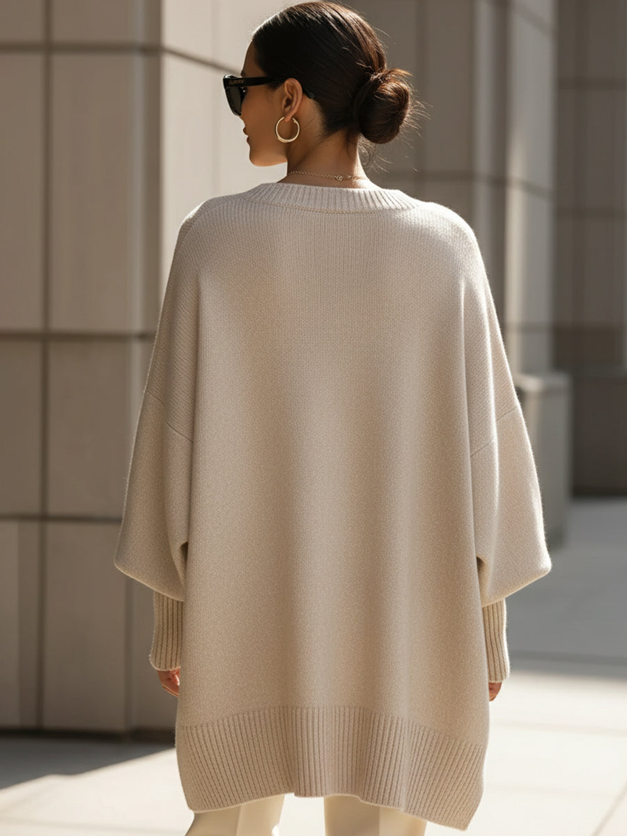 Jessika | Oversized Draped Wide-Neck Sweater