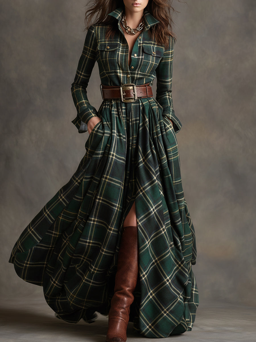Beatrix | Classic Plaid Shirt Dress