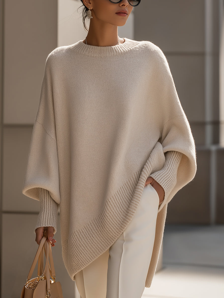 Jessika | Oversized Draped Wide-Neck Sweater