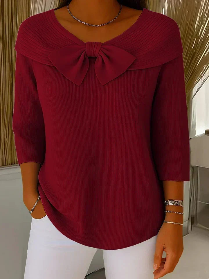Trinidad | Sweater with Bow and Round Neck