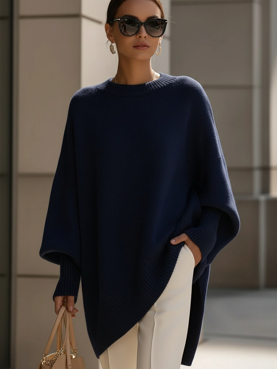 Jessika | Oversized Draped Wide-Neck Sweater