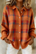 Ariana | PLAID KNIT CARDIGAN