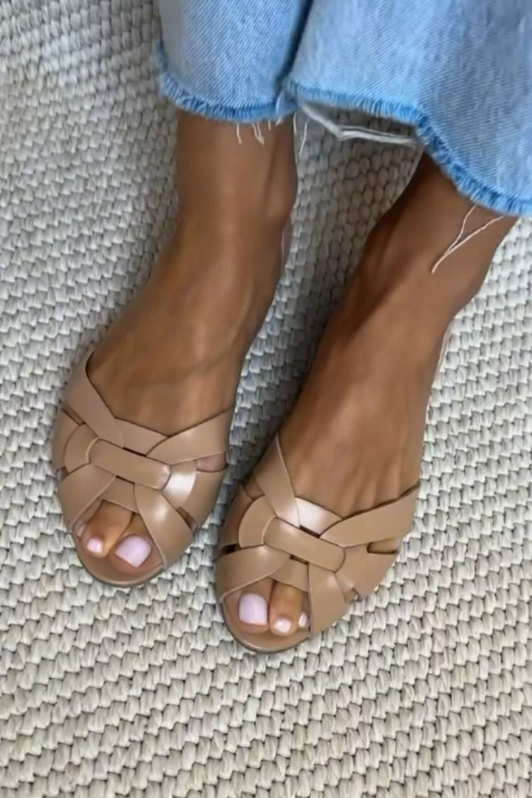 Lana | Flat Espadrilles with Open Toe