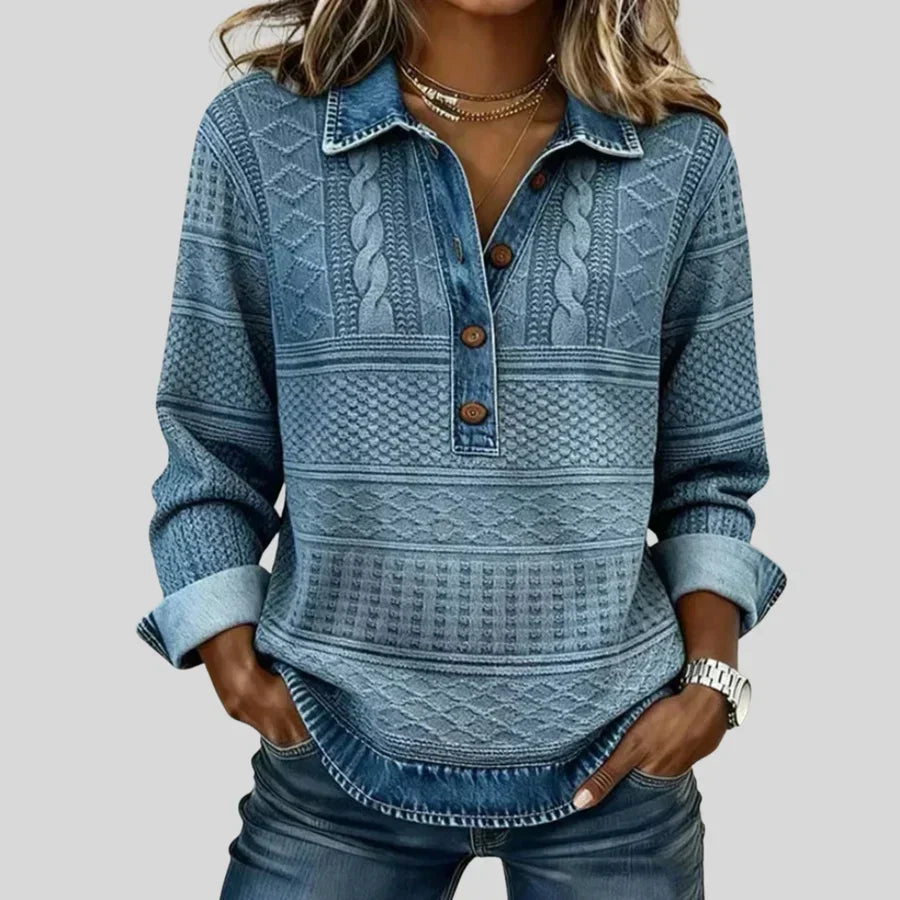 Azalea | Vintage Cable Knit Collar Sweater
