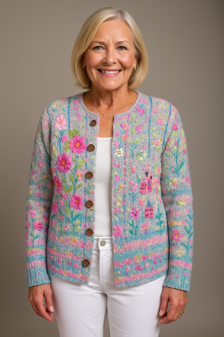 Sanne | Elegant vest with floral pattern
