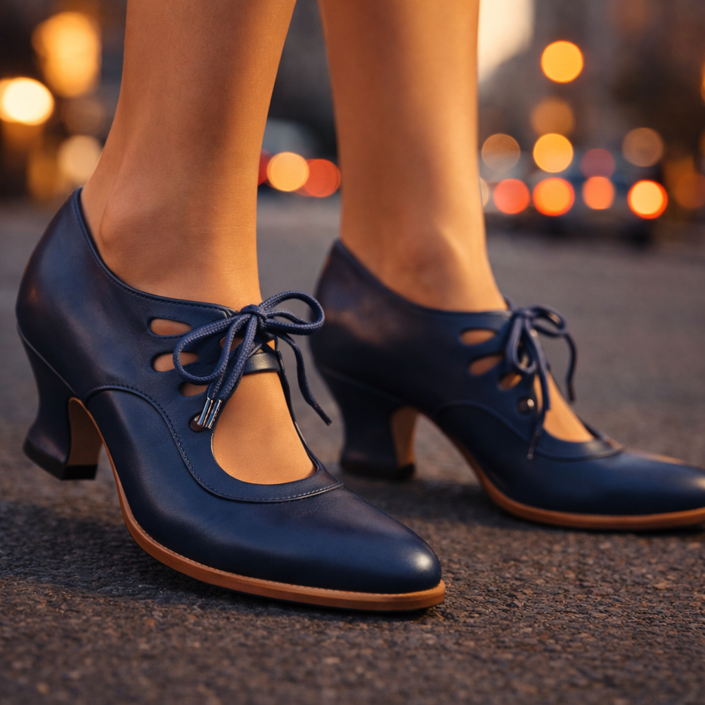 Chantelle | Leather Lace Heels