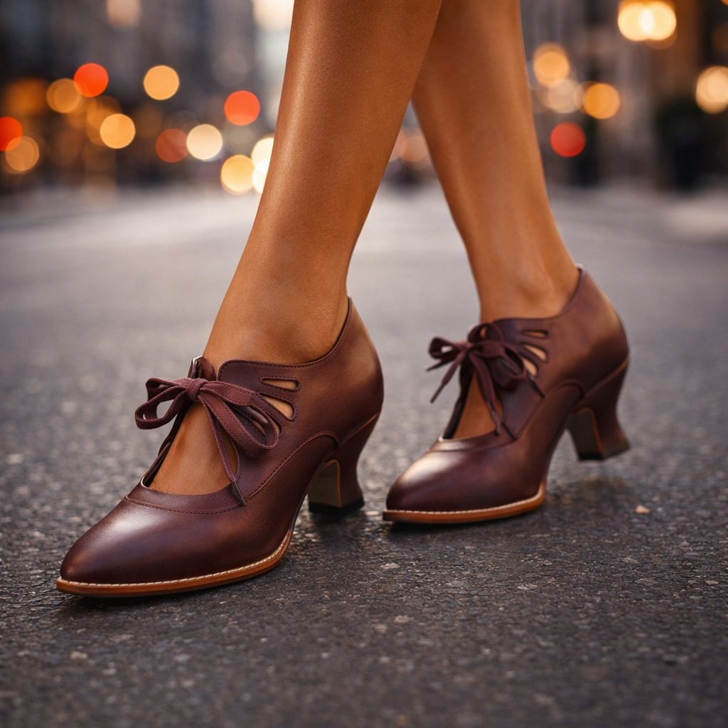 Chantelle | Leather Lace Heels