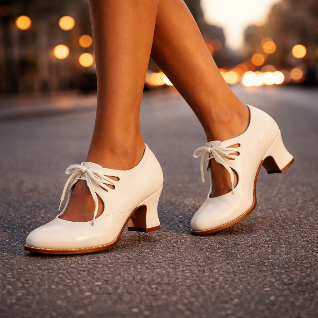 Chantelle | Leather Lace Heels
