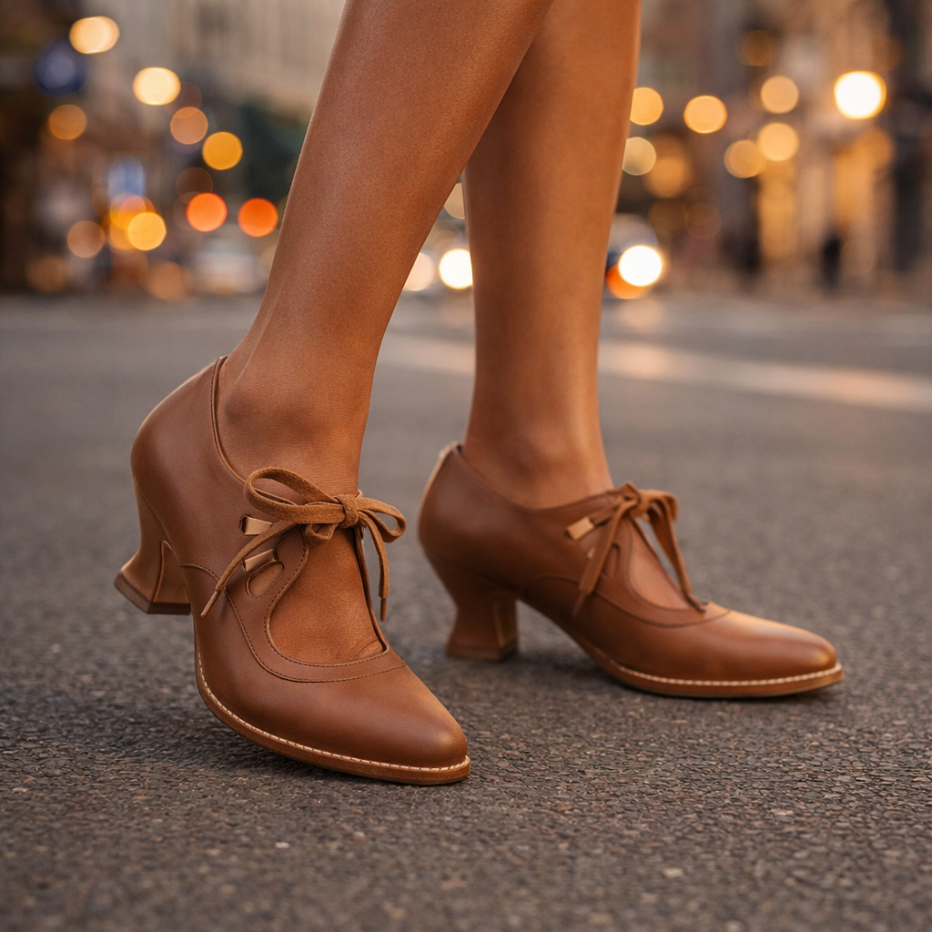 Chantelle | Leather Lace Heels