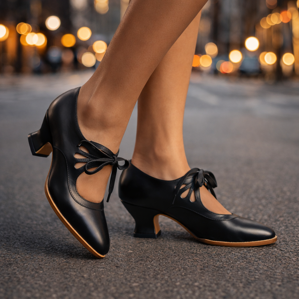 Chantelle | Leather Lace Heels