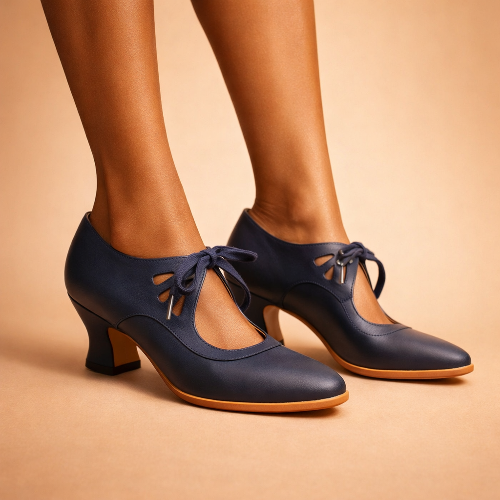 Chantelle | Leather Lace Heels