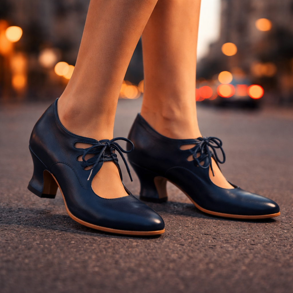 Chantelle | Leather Lace Heels