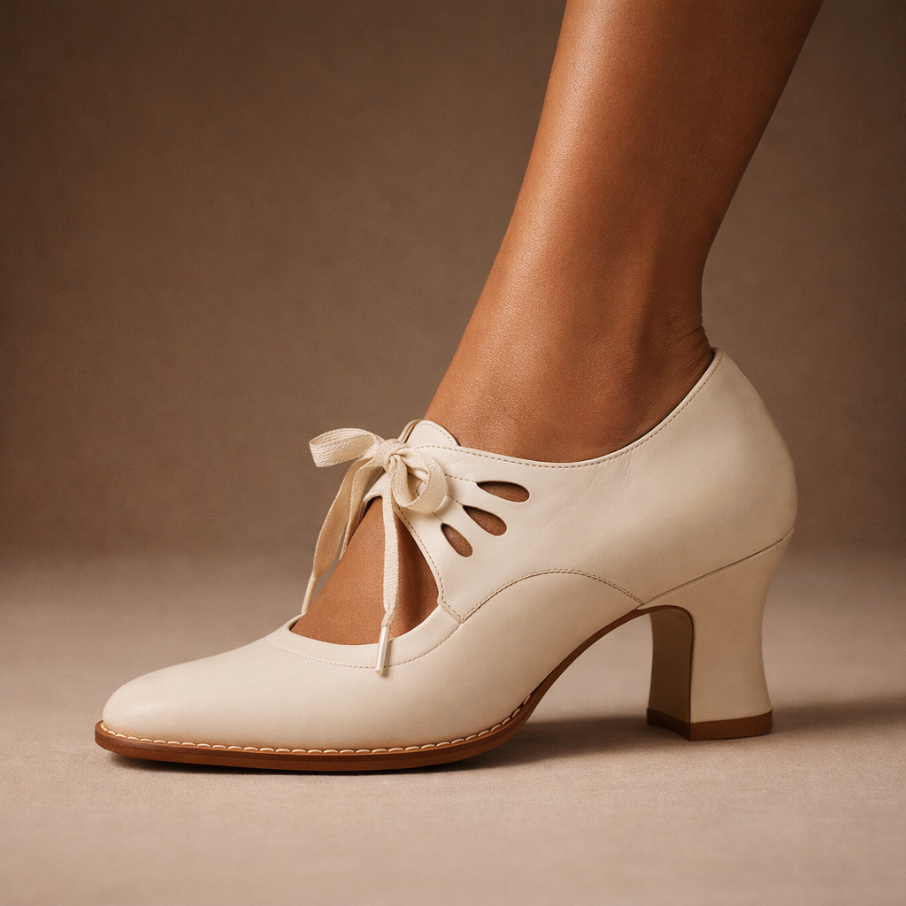 Chantelle | Leather Lace Heels