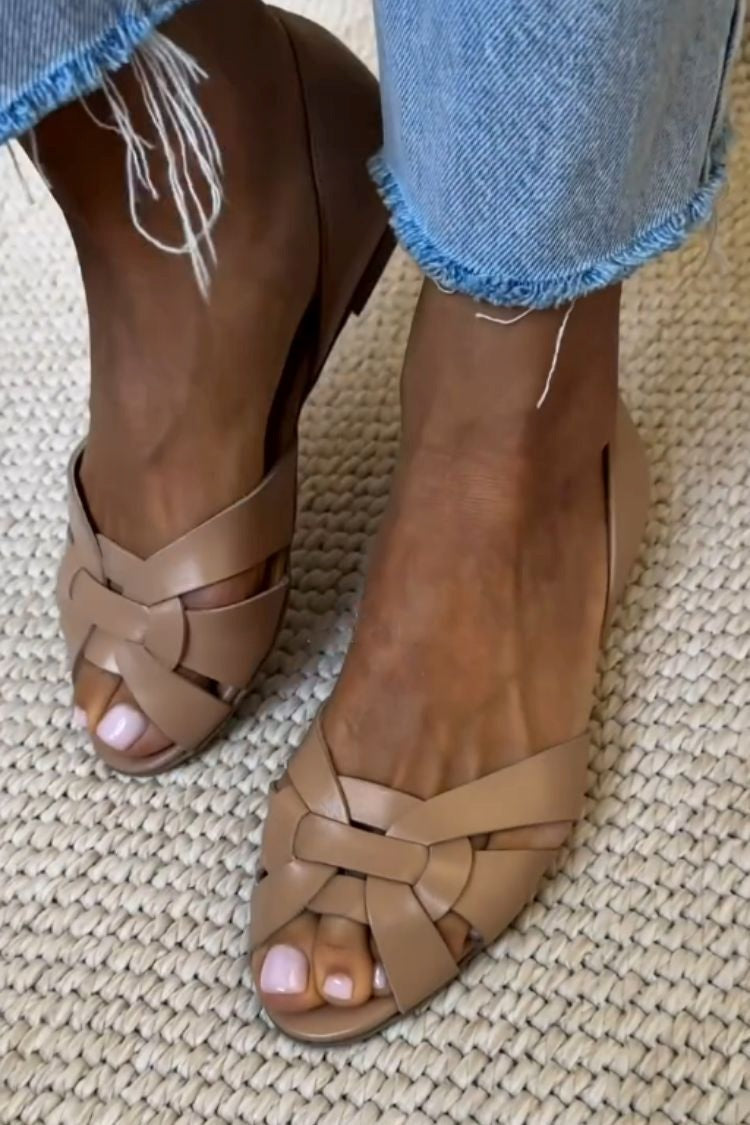 Lana | Flat Espadrilles with Open Toe