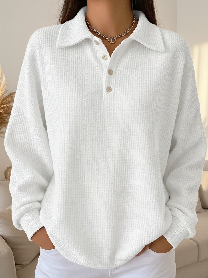 Adrianna | Polo Collar Knit Sweater