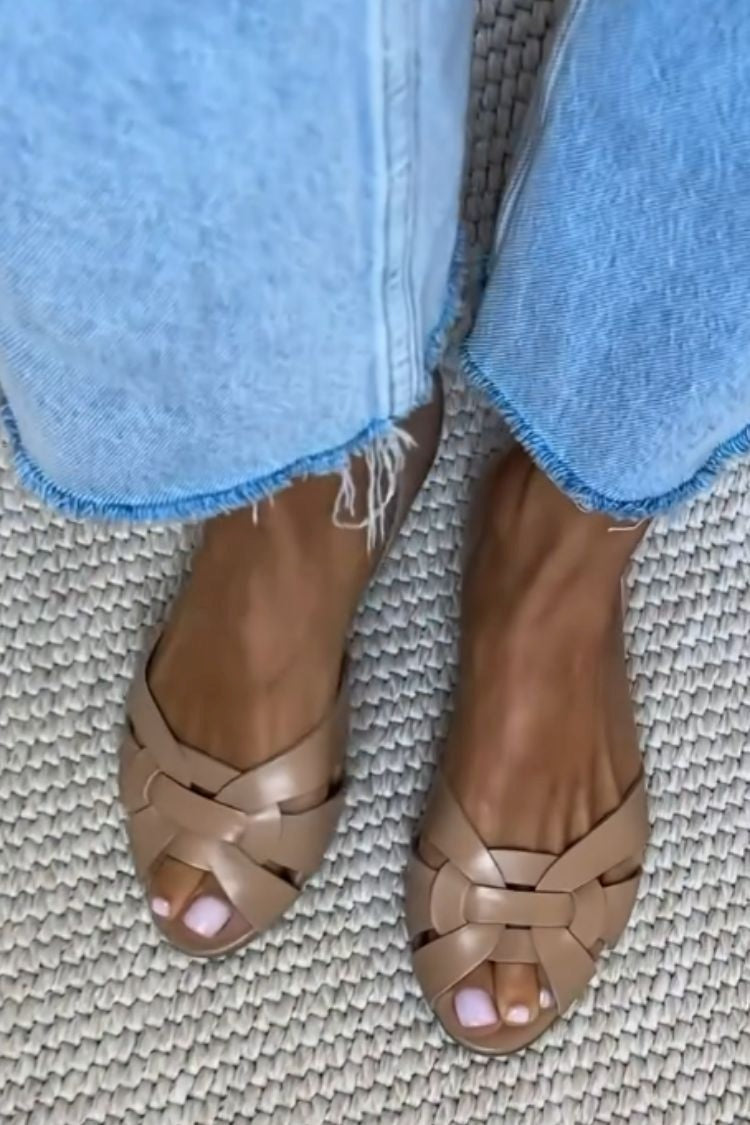 Lana | Flat Espadrilles with Open Toe