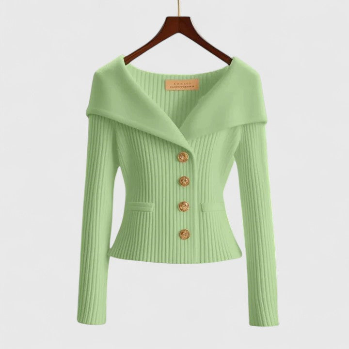 Darcy | Flattering Wide-Collar Cardigan