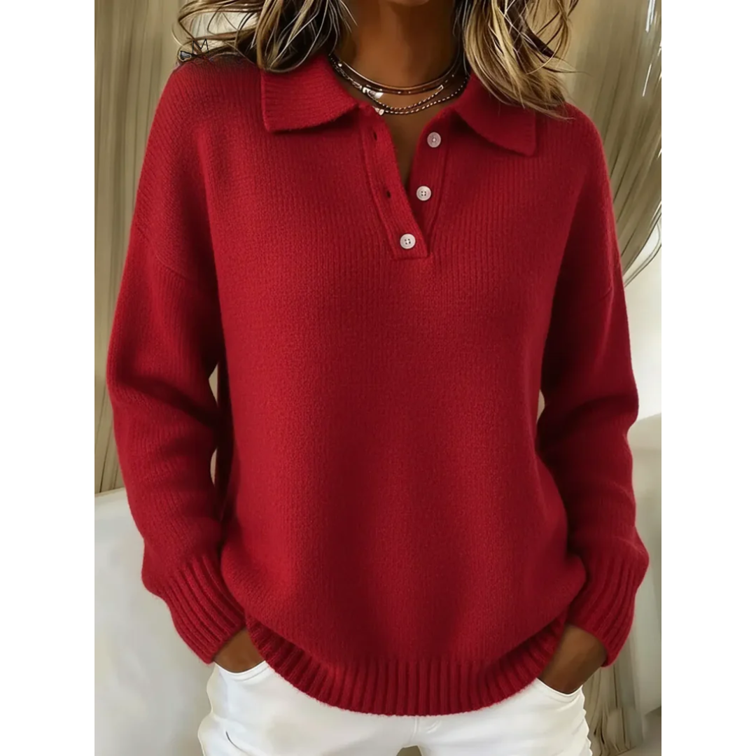 Marina | Soft Polo Sweater