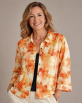 Catherine | Watercolour Leaf Print Relaxed Blouse