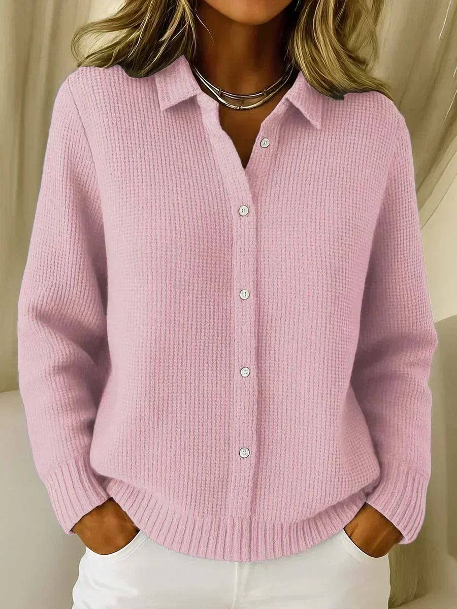 Camille | Textured Knitted Button Cardigan