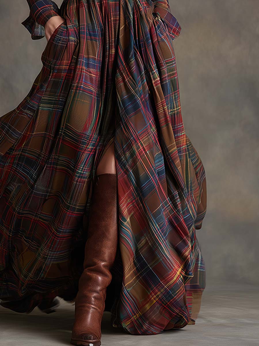 Beatrix | Classic Plaid Shirt Dress