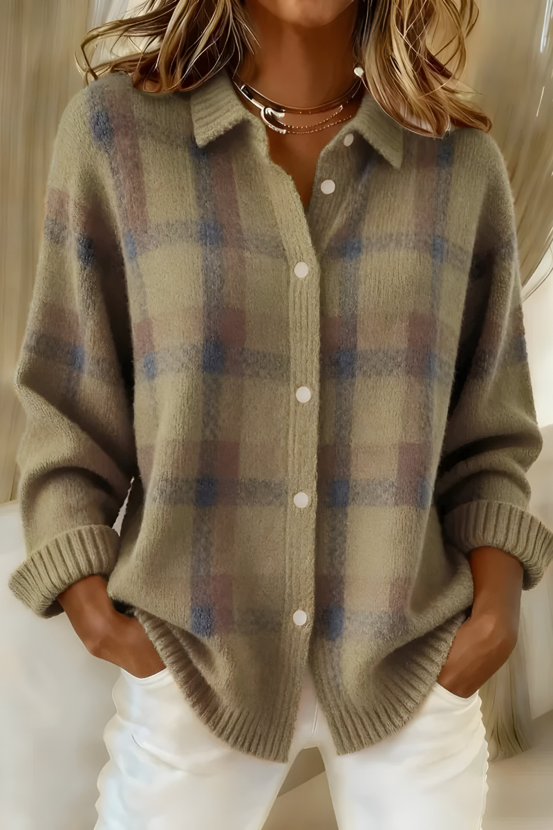 Ariana | PLAID KNIT CARDIGAN