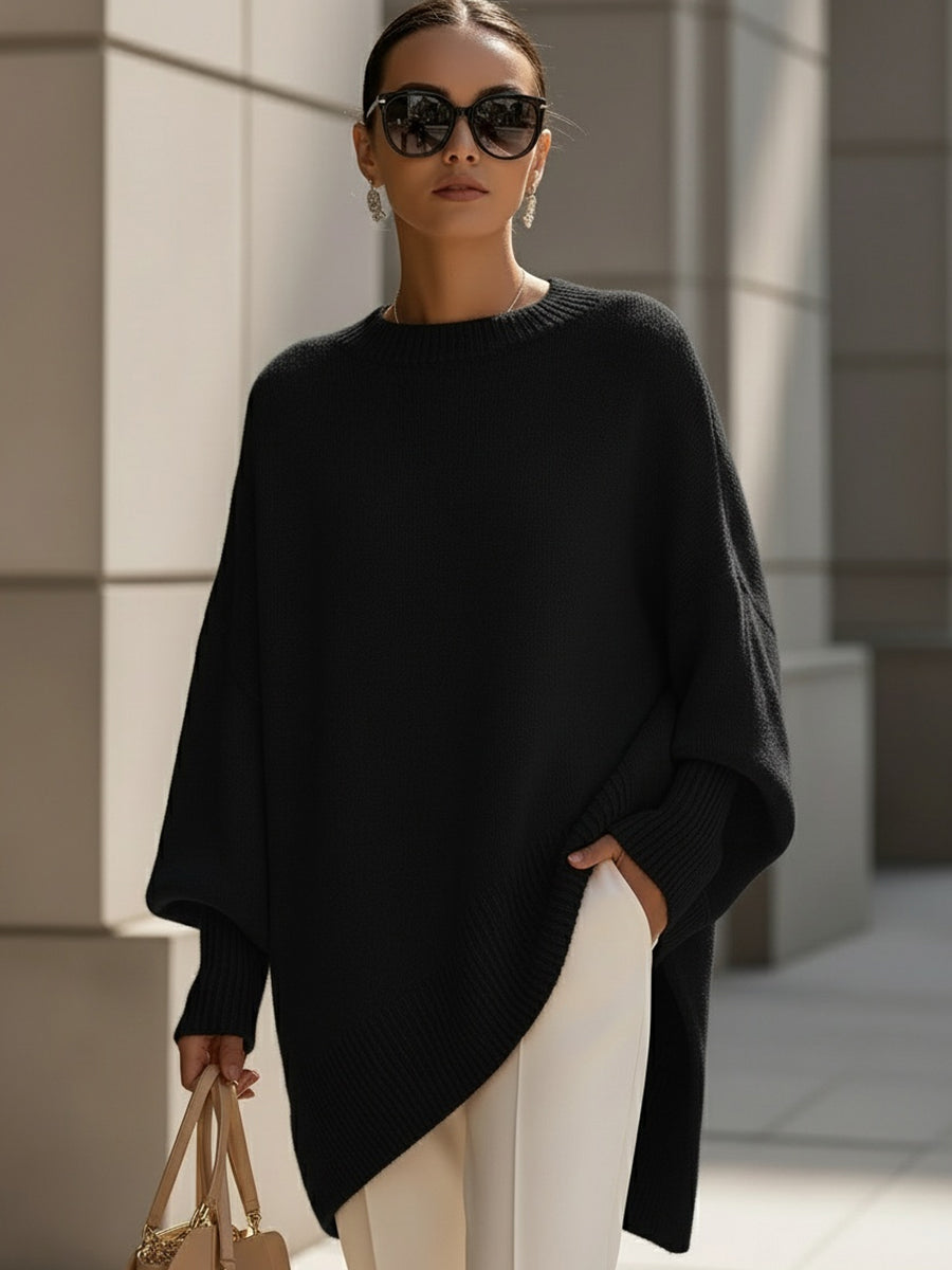 Jessika | Oversized Draped Wide-Neck Sweater