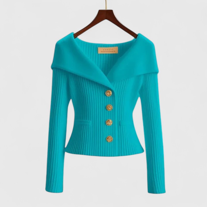 Darcy | Flattering Wide-Collar Cardigan