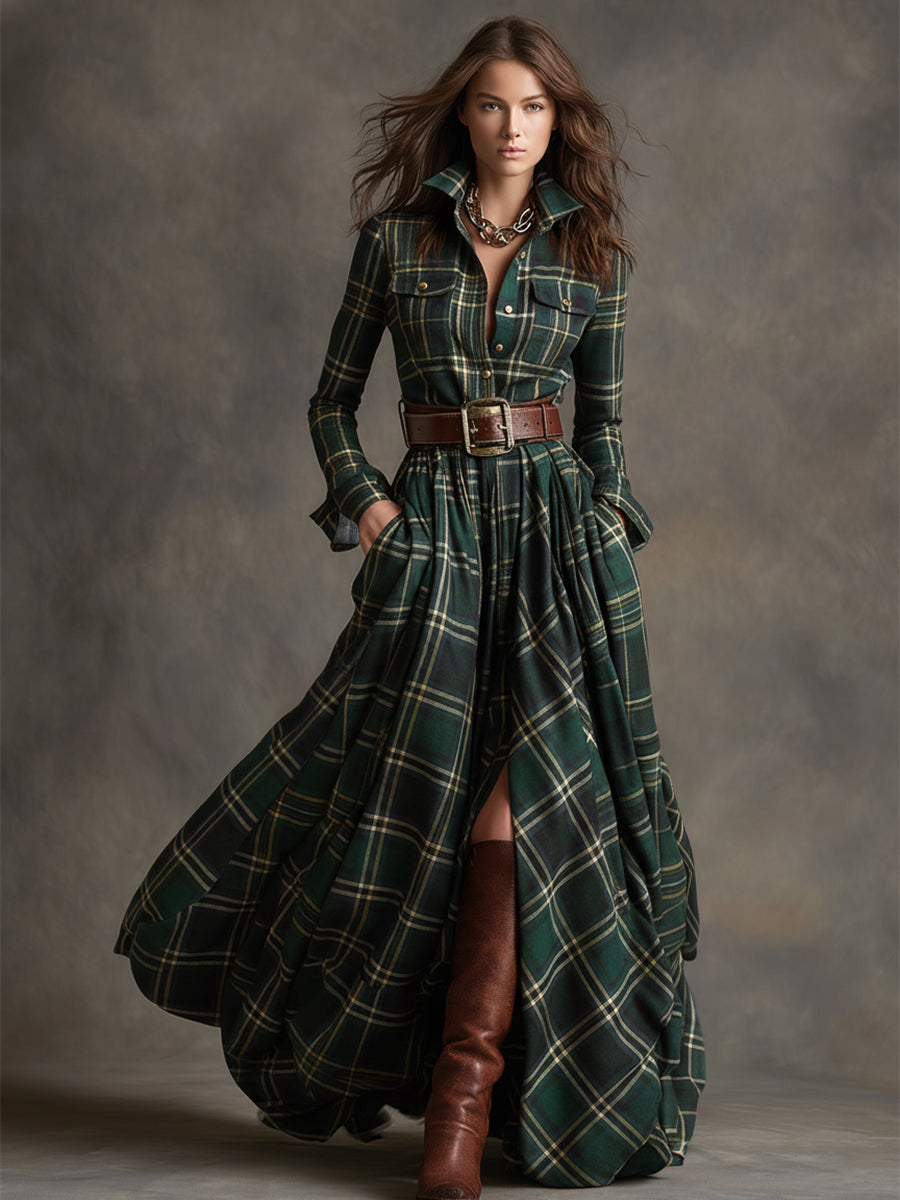 Beatrix | Classic Plaid Shirt Dress