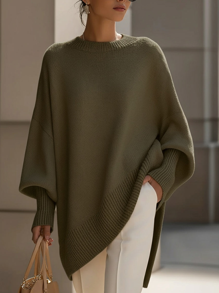 Jessika | Oversized Draped Wide-Neck Sweater