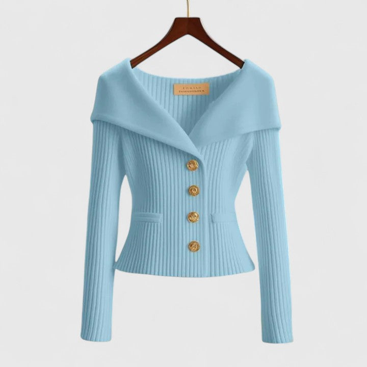 Darcy | Flattering Wide-Collar Cardigan