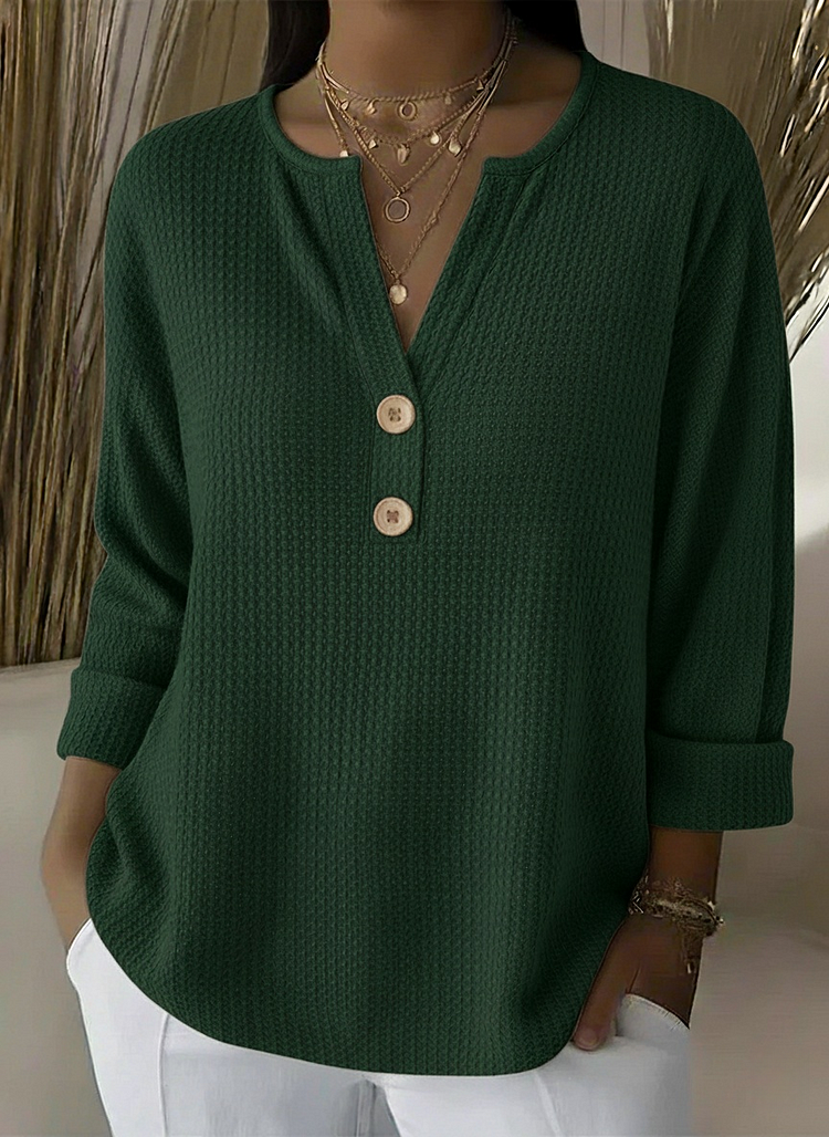 Gia | Textured Button Sweater