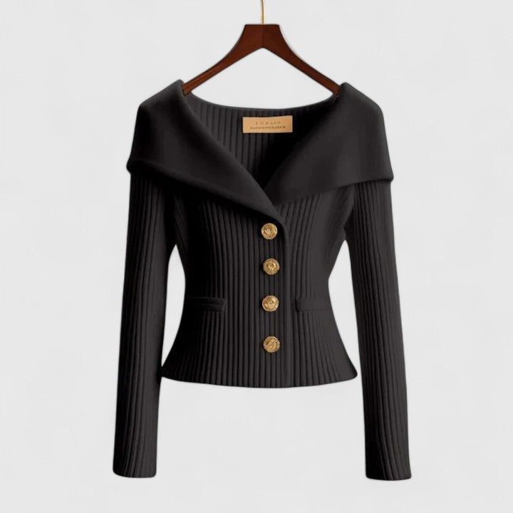 Darcy | Flattering Wide-Collar Cardigan