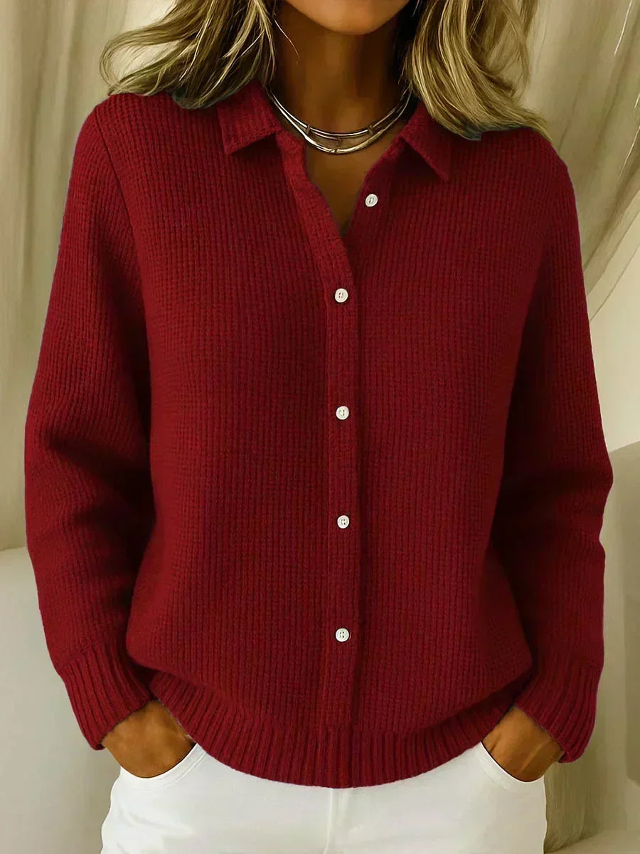 Camille | Textured Knitted Button Cardigan
