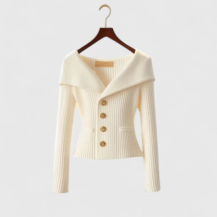 Darcy | Flattering Wide-Collar Cardigan
