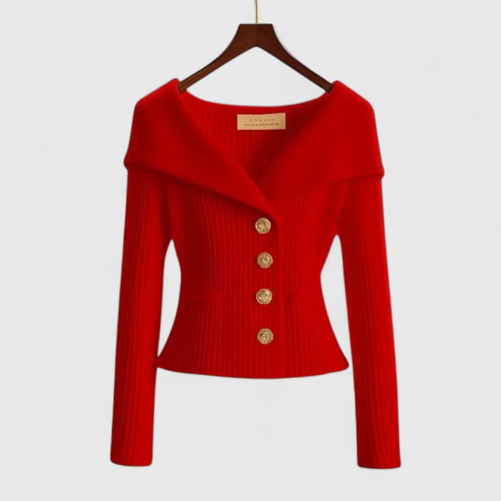 Darcy | Flattering Wide-Collar Cardigan