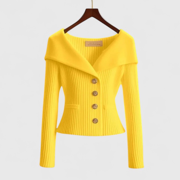 Darcy | Flattering Wide-Collar Cardigan