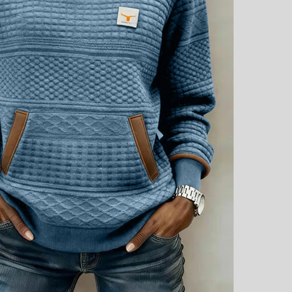 Noelle | Crew Neck Colorblock Sweatshirt