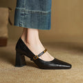 Marleon |  Leather Strap Pumps