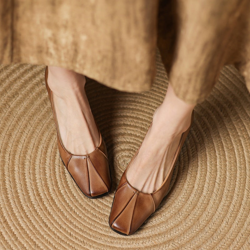 Marisol | Leather Square-Toe Pumps