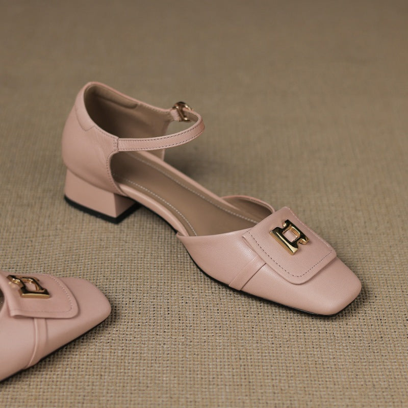 Elvane | Buckle Leather Mary-Janes
