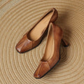 Marisol | Leather Square-Toe Pumps