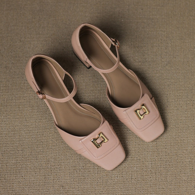 Elvane | Buckle Leather Mary-Janes