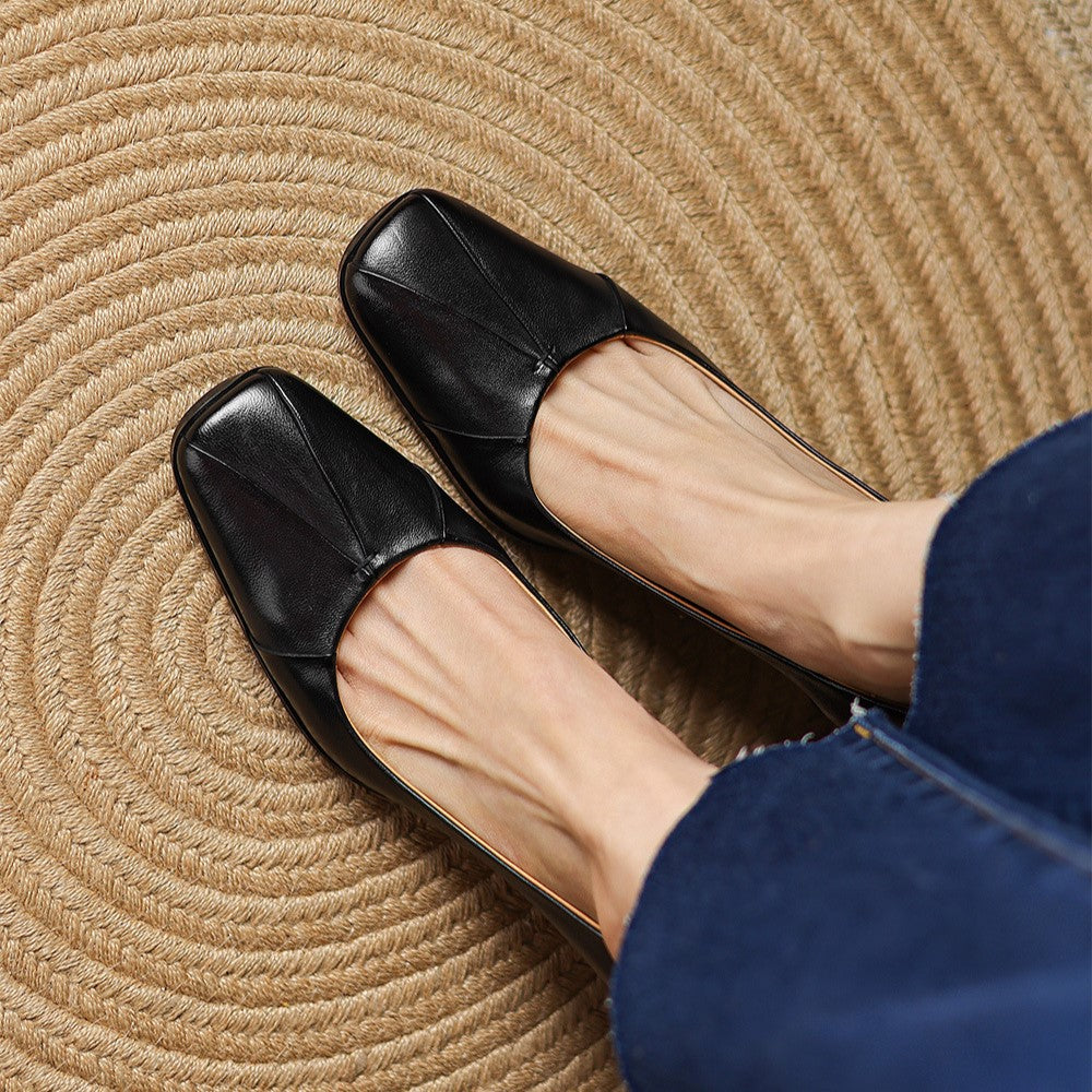 Marisol | Leather Square-Toe Pumps