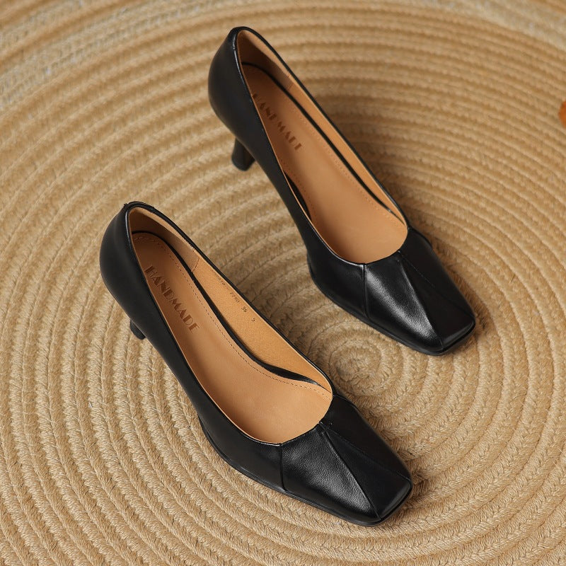 Marisol | Leather Square-Toe Pumps