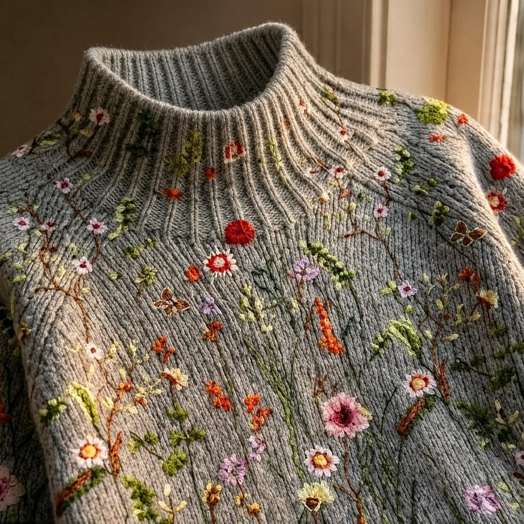 Raiza | Floral Knit Sweater