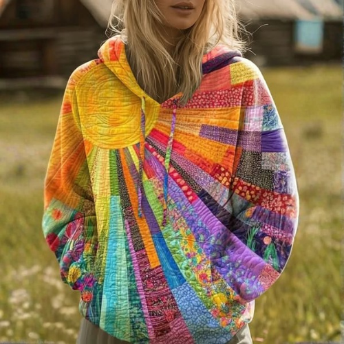Andrea | Wildflower Quilted Hoodie