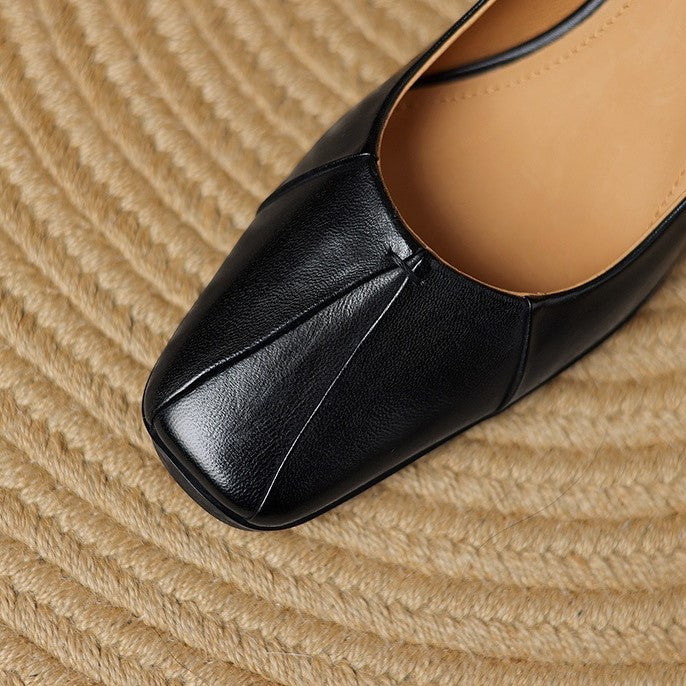 Marisol | Leather Square-Toe Pumps