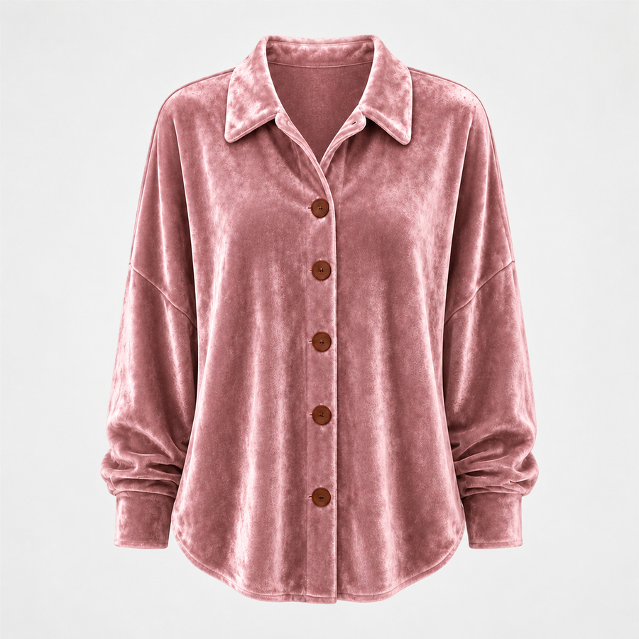 Suzie | Velvet Button-Front Shirt